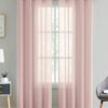 Elegant Baby Pink Cotton Linen Curtains for Stylish Home Decor