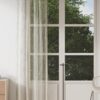 Elegant Beige Jacquard Curtains for Large Doors - 9 FT Sheer Design