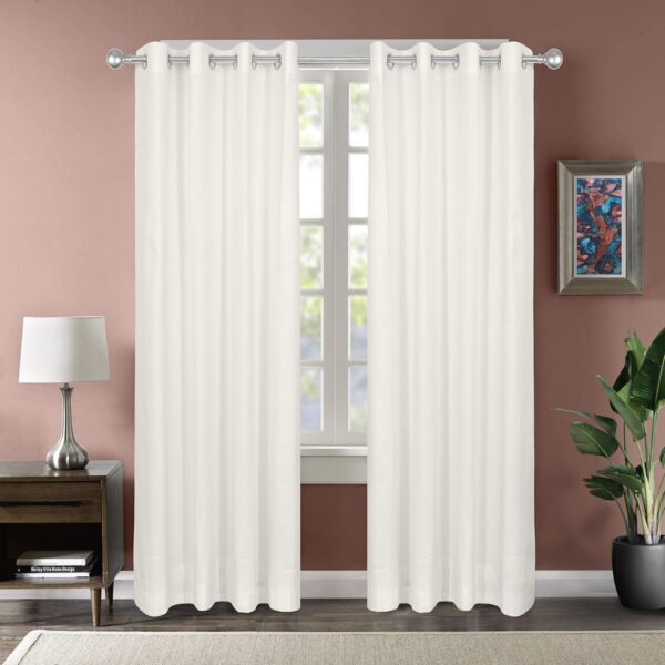 Elegant Canvas Cotton Door Curtains with Eyelets for Home and Hotel Decor