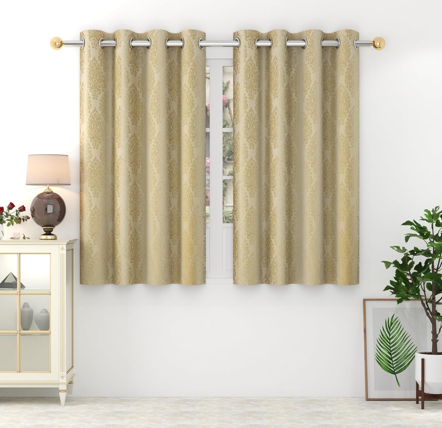 Elegant Cream Paisley Velvet Curtains: Stylish 80% Room Darkening 2Pc Set Review