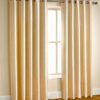Elegant Cream Solid Curtains for Doors - 7 Feet, Pack of 2