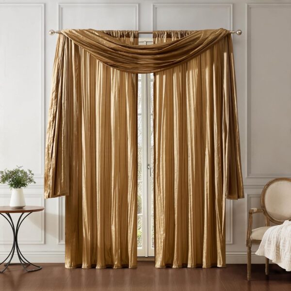 Elegant Elrene Home Fashions Venice Curtain Panels Set with Scarf Valance