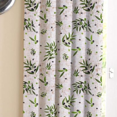 Elegant Floral Green Cotton Blackout Curtains for Optimal Room Darkening