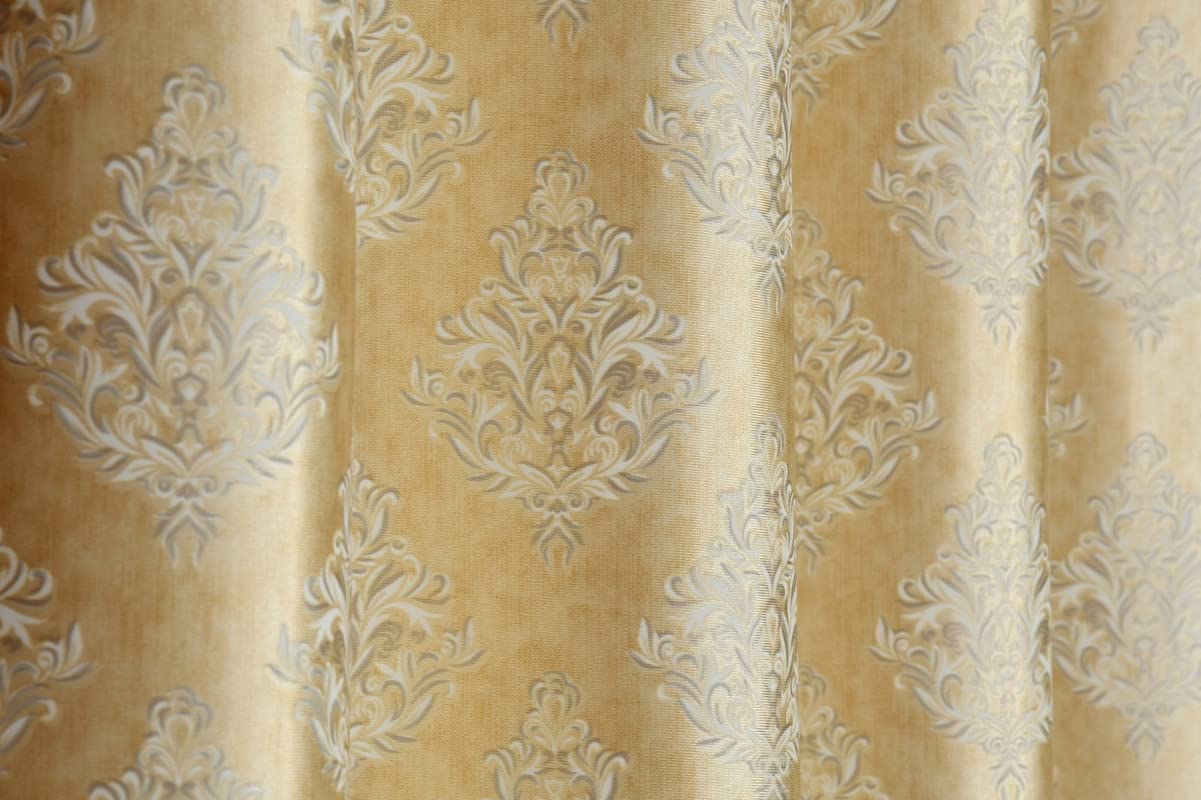 Elegant Gold Velvet Curtains: Luxurious Room Darkening Drapes for Long Doors