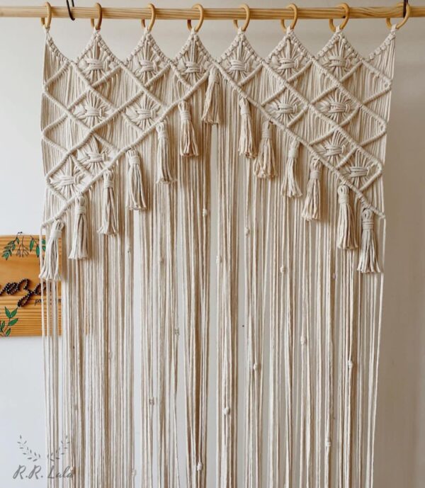 Elegant Macrame Door Curtains for Boho Wedding Decor and Home Styling