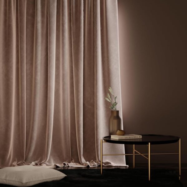 Elegant Parisian Blush Velvet Curtain for Living Room and Bedroom Decor