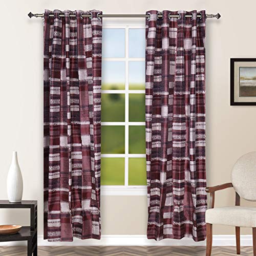 Elegant RIO Burgundy Polyester Curtains: Stylish 45×84 Inches for Any Room