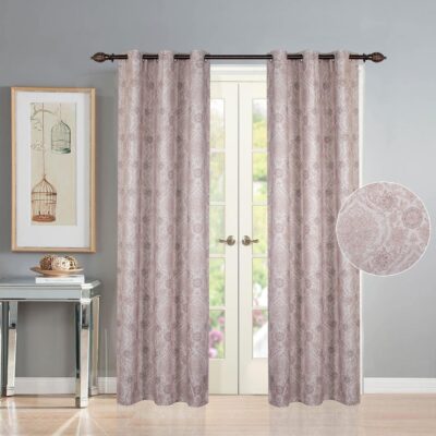 Elegant Semi Blackout Geometric Curtains for Bedroom and Living Room Decor