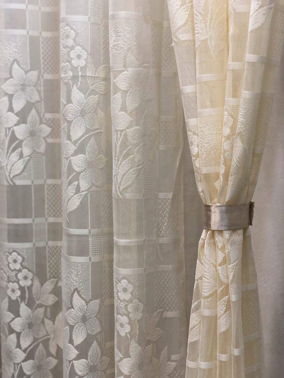 Elegant Semi-Sheer Beige Curtains for 9ft Doors: Style Meets Functionality