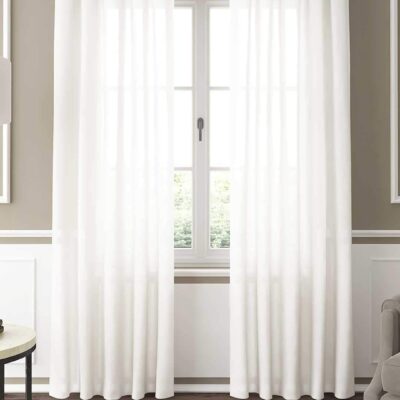 Elegant Semi-Sheer Grommet Curtains for Luxurious Home Decor – Set of 2