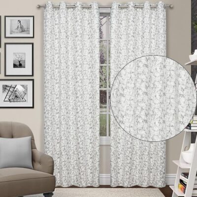 Elegant White Velvet Room Darkening Curtains for Bedroom and Living Room