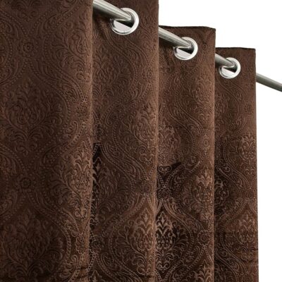 Elevate Your Space with Homefab India 2 Piece Brown Velvet Curtains