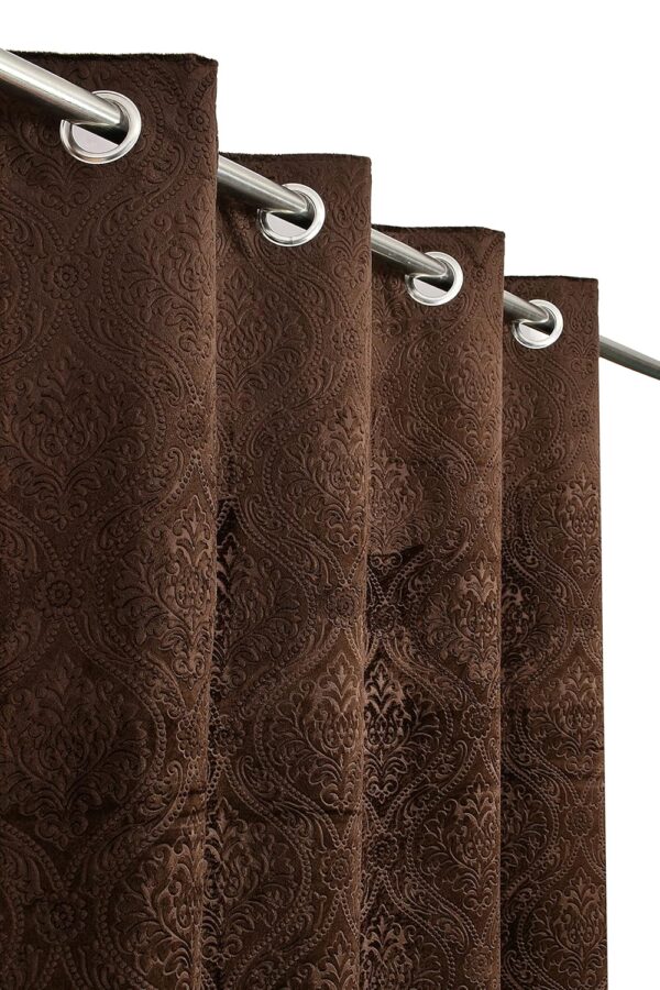 Elevate Your Space with Homefab India 2 Piece Brown Velvet Curtains