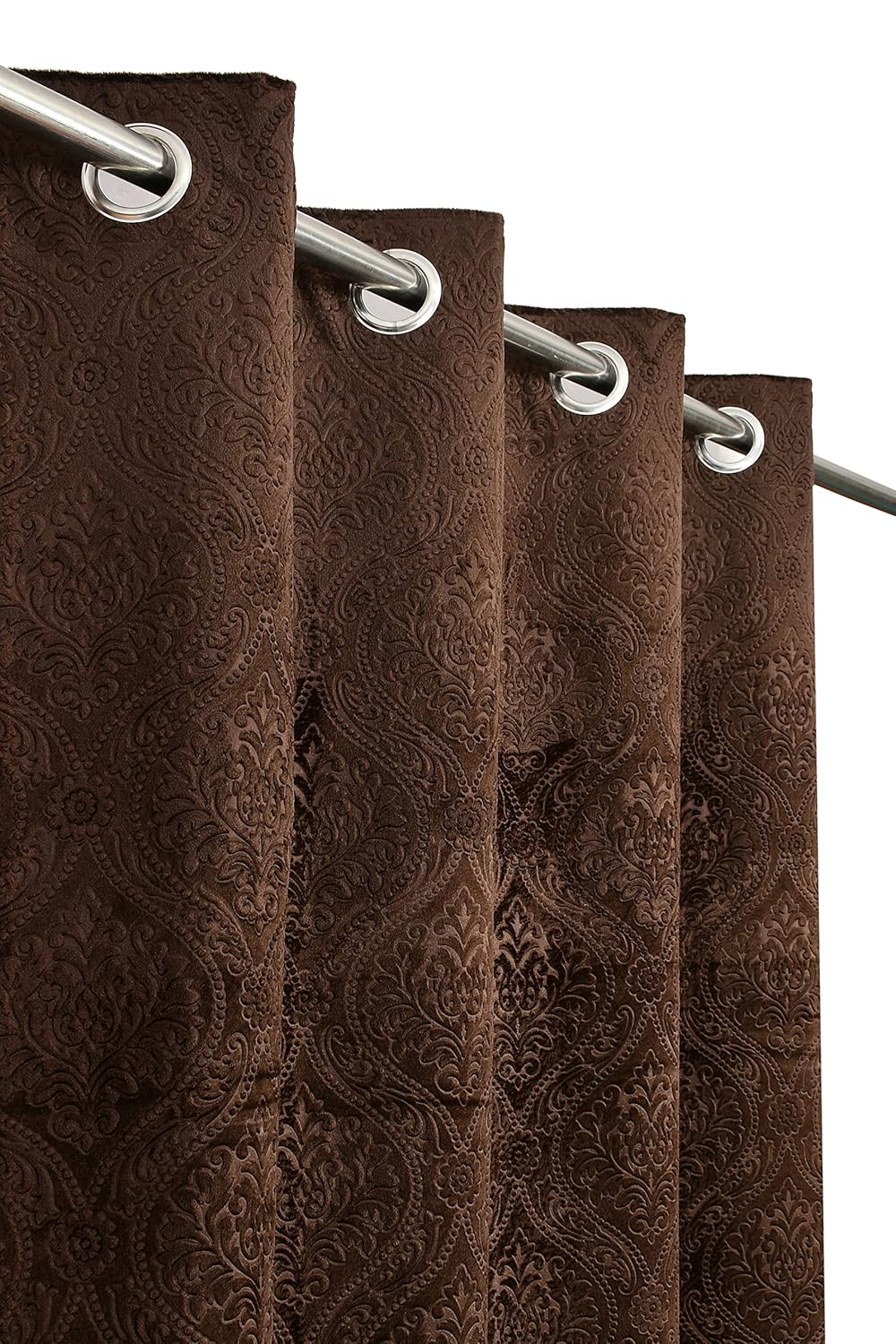 Transform Your Home with Homefab India 2 Piece Brown Velvet Curtains