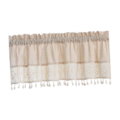 Farmhouse Valance Curtains for Kitchen and Dining Room Window Treatments