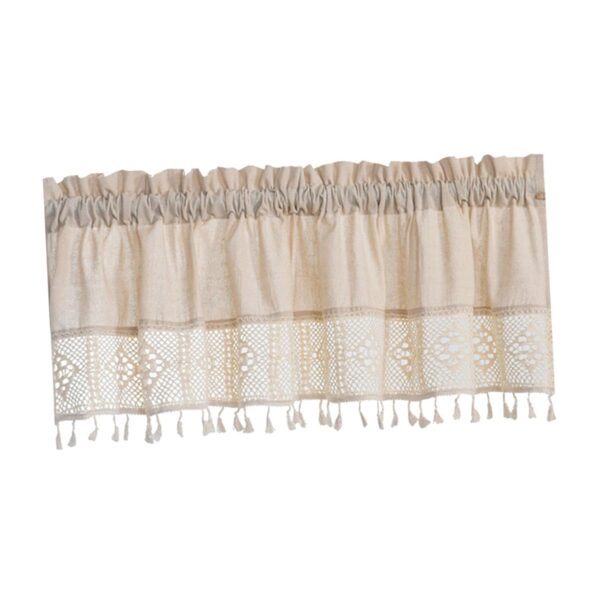 Farmhouse Valance Curtains for Kitchen and Dining Room Window Treatments