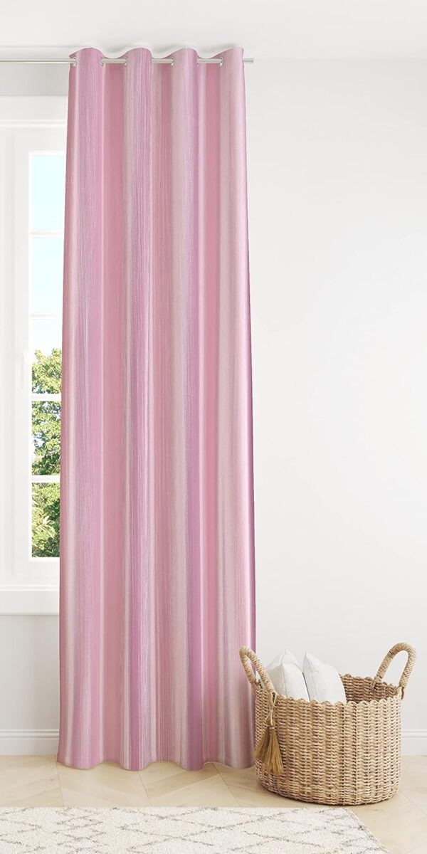 Faux Texture Baby Pink Curtains for Room Darkening and Privacy Solutions