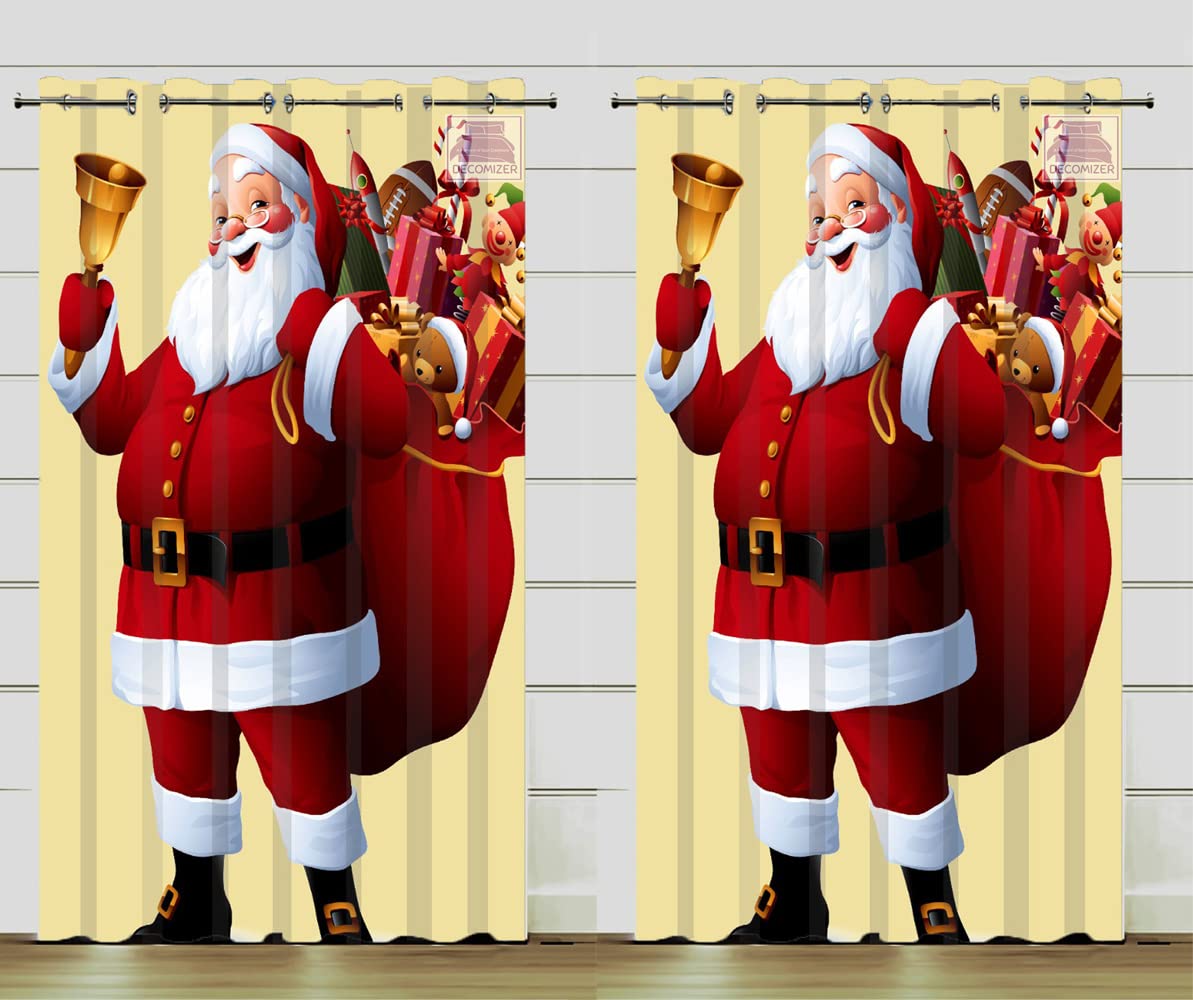 Festive 3D Santa Curtains: Perfect Christmas Drapes for Kids’ Rooms