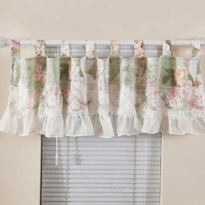 Fresh Garden Rose Cotton Window Valance for Kids’ Rooms and Laundry Spaces