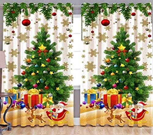 Festive 3D Christmas Curtains for Kids’ Rooms – Brighten Up the Holidays