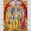 Grommet Door Curtain for Diwali: 3D Ram Darbar Design, 7Ft Opaque Panel