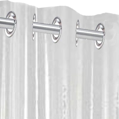 Kuber Industries 30mm PVC Eyelet AC Curtain – 7 Feet Transparent Elegance