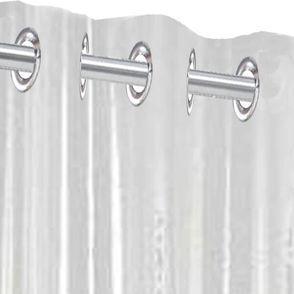 Kuber Industries 30mm PVC Eyelet AC Curtain - 7 Feet Transparent Elegance