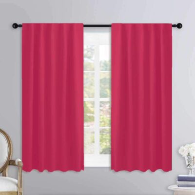 Lushomes Rose Pink Cotton Rod Pocket Curtains for Stylish Windows Online