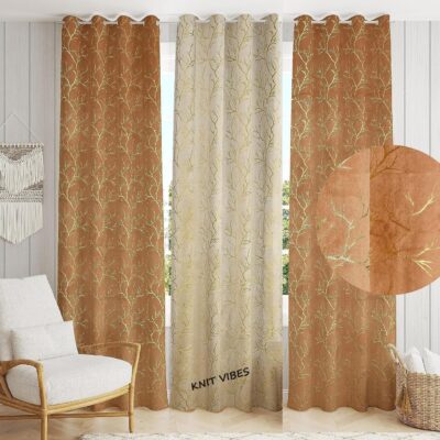 Luxurious KNIT VIBES Velvet Curtains for Elegant Living Rooms and Bedrooms