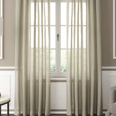 Luxury Semi-Sheer Grommet Curtain Panels for Elegant Home Decor