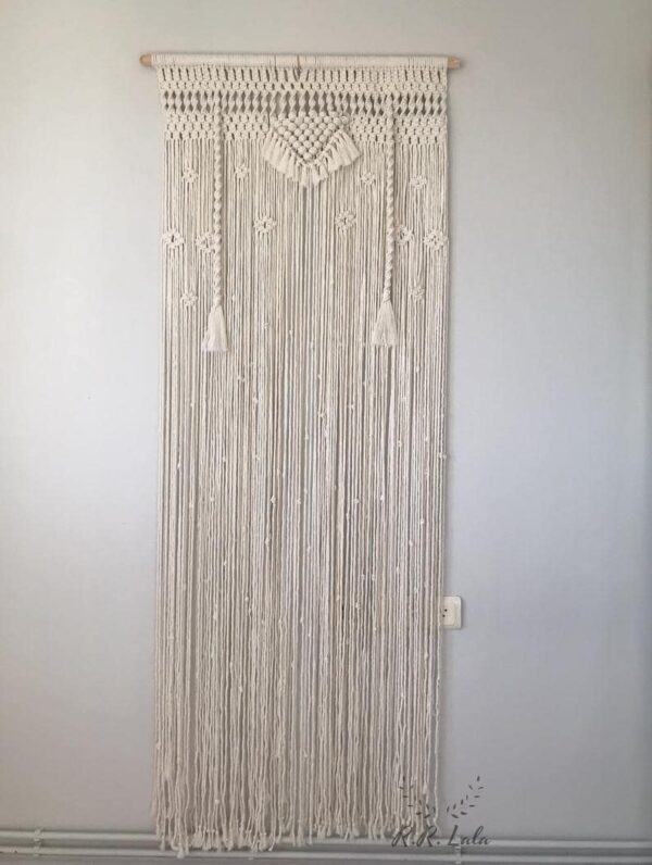 Macrame Curtain for Room Decor: Bohemian Style Window and Door Tapestry