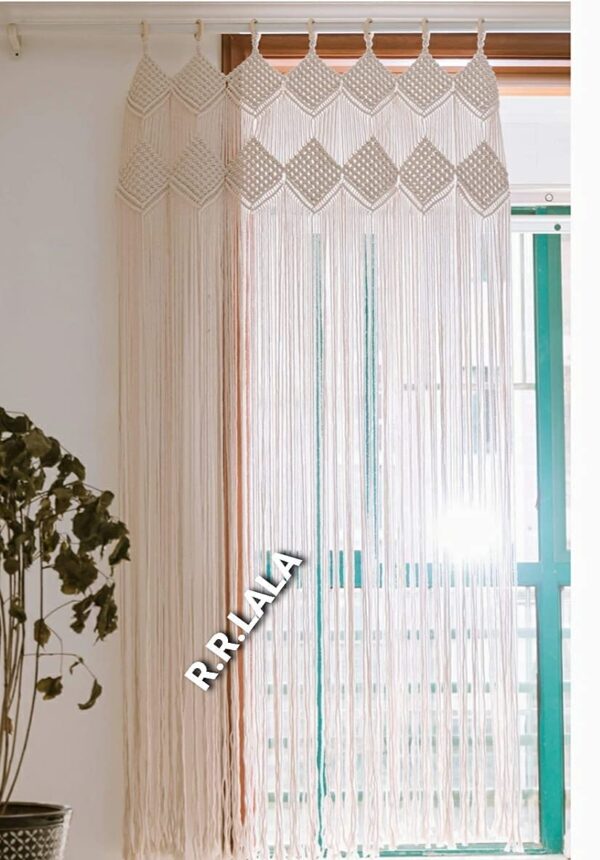 Macrame Window Curtain Without Rod: Boho Home Decor for Any Room