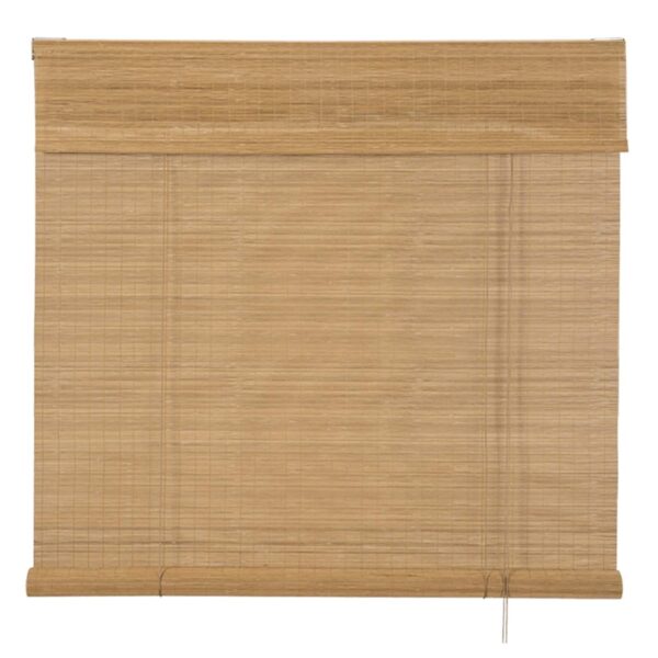 Natural Bamboo Roller Shades for Light Filtering and Blackout Options