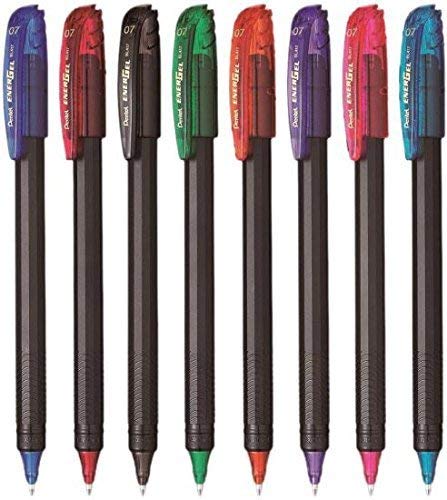 Experience Smooth Writing with Pentel Energel 0.7mm Gel Pen Set in 8 Colors