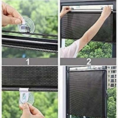 Portable Blackout Blind Shade with Suction Cups for Instant Window Covering