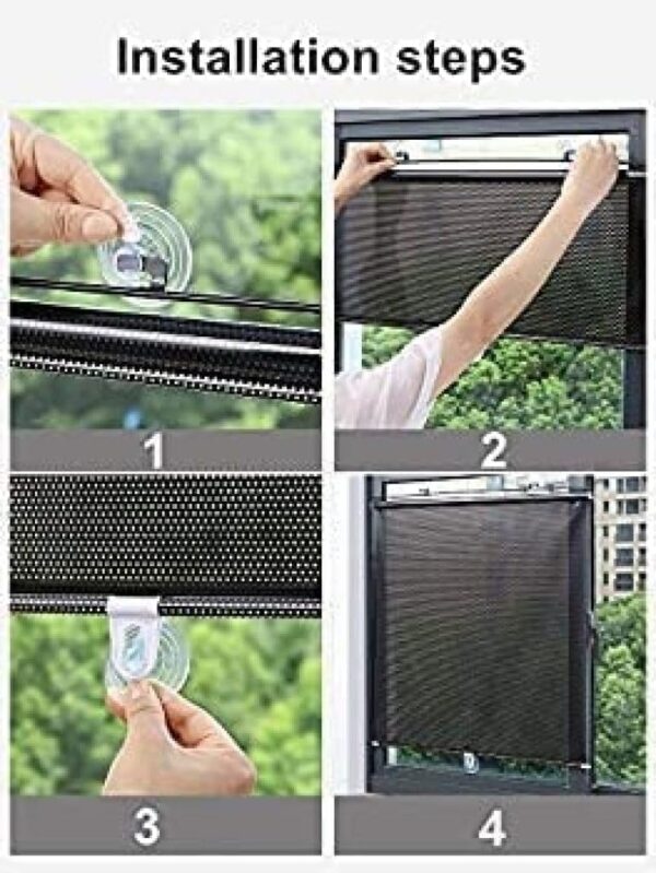 Portable Blackout Blind Shade with Suction Cups for Instant Window Covering