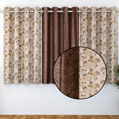 Premium 5 Feet Long Polyester Window Curtains Set for Home and Office