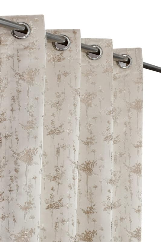 Elegant Premium Beige Jacquard Curtains: Elevate Your Home Décor Effortlessly