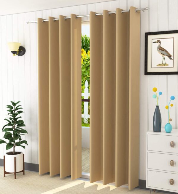 Premium Blackout Curtains - Thermal Insulated 3 Layered Long Door Curtain 8 ft