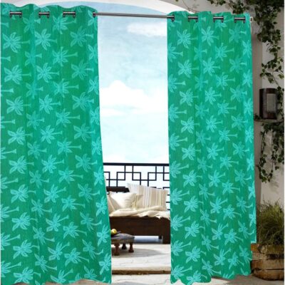 Premium Green HDPE Fabric Curtains: UV Protection & Heat Blockage (Pack of 2)