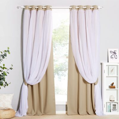 Premium Heavy-Duty Blackout Curtains for Bedrooms – Set of 2 Grommet Panels