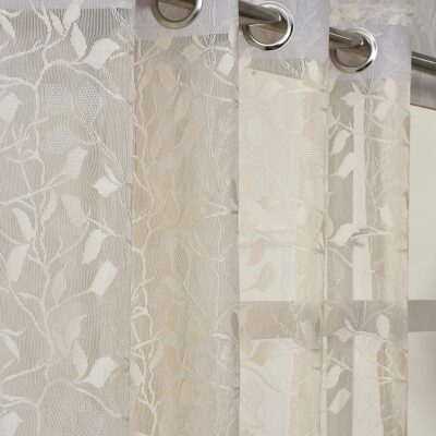 Premium Sheer Frill Embroidery Curtains for Elegant Window Decor in Cream