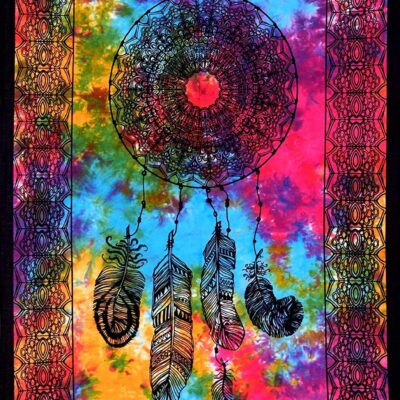 Psychedelic Dream Catcher Mandala Wall Hanging for Bohemian Home Decor