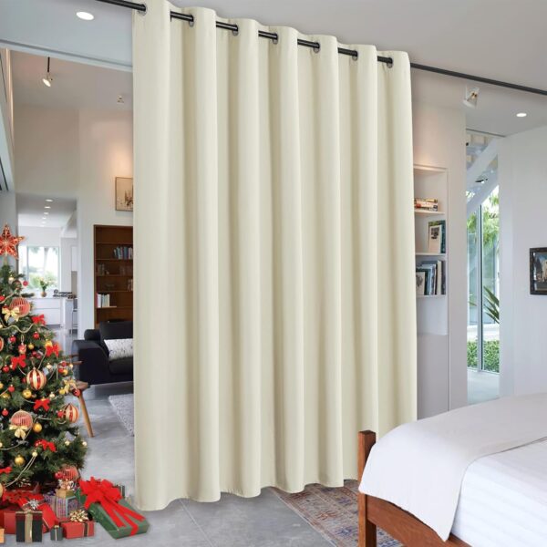 RYB HOME Blackout Curtains: Stylish Room Divider for Total Privacy and Soundproofing