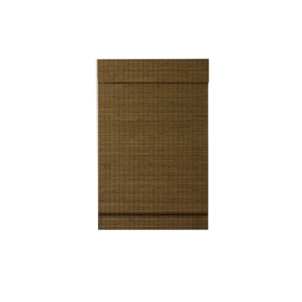 Radiance Cordless Bamboo Roman Shades for Standard Windows in Maple Finish