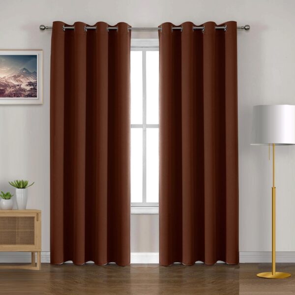 Room Darkening Blackout Curtains Set - Heavy Opaque Drapes for Noise Reduction