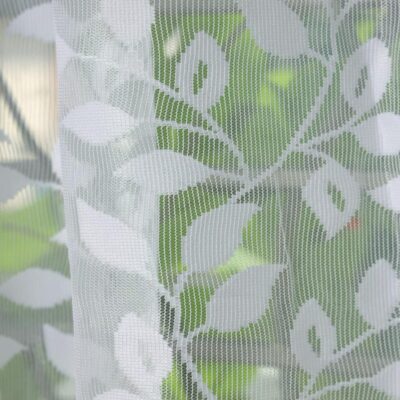 Sheer Leaf Net Curtains – Lightweight Drapes for Living Room and Bedroom