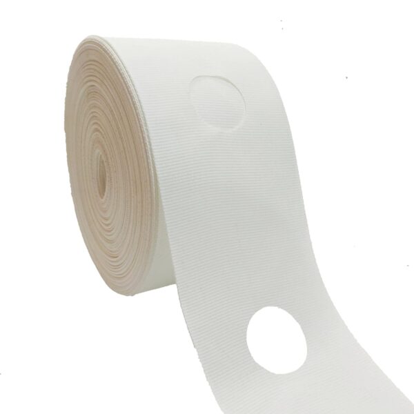 Shuttle Curtain Eyelet Hole Tape - White Fabric for Easy Installation