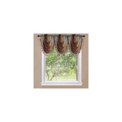 Soft Waterfall Valance Curtains – Ombre Chocolate for Stylish Home Decor