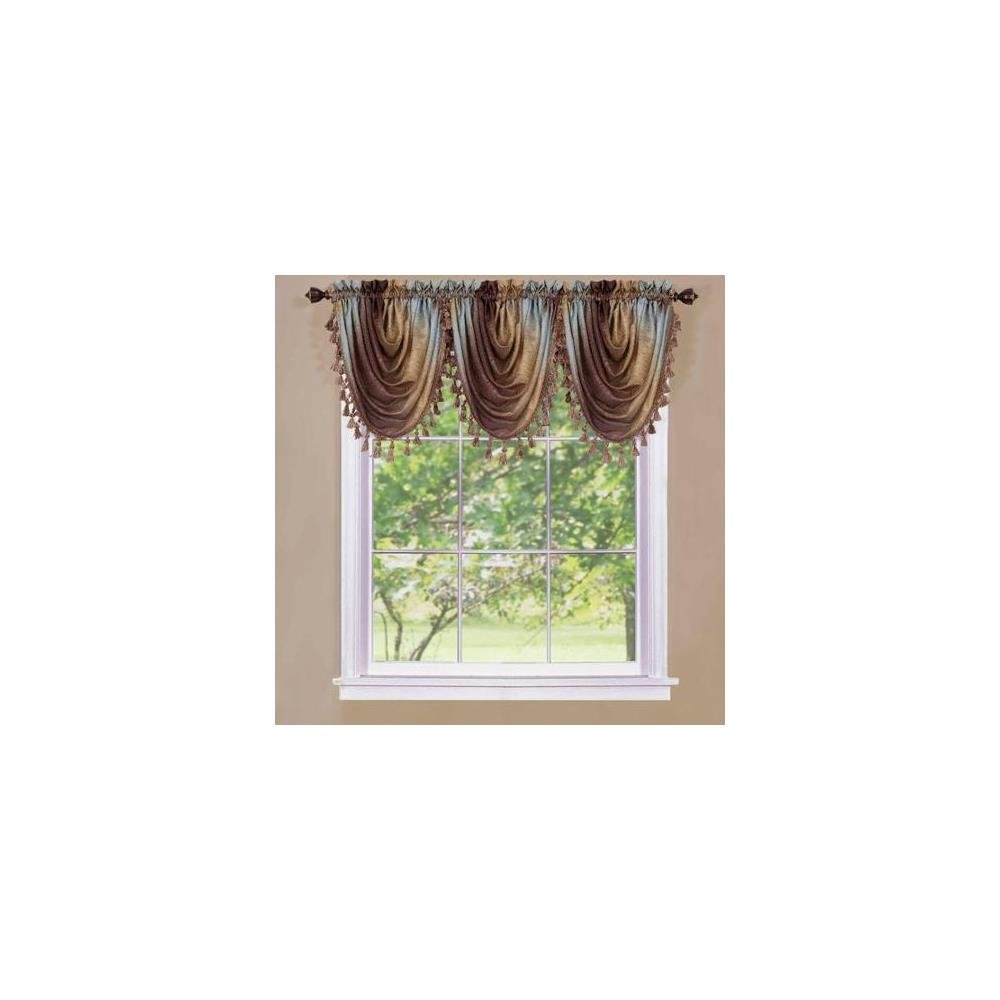 Transform Your Home with Ombre Chocolate Soft Waterfall Valance Curtains